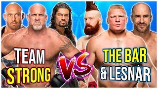 Roman Reigns amp Goldberg amp Ryback vs Brock Lesnar amp The Bar Cesaro amp Sheamus  WWE 2K18 Tag Team [upl. by Nanreh444]