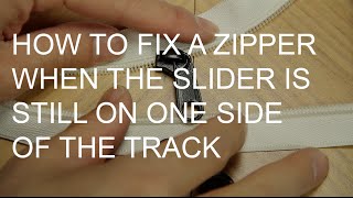 How to Fix a Zipper On One Side of the Track Chain [upl. by Elleahcim]