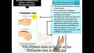 Rhomatology  De Quervain Tenosynovitis [upl. by Anig114]