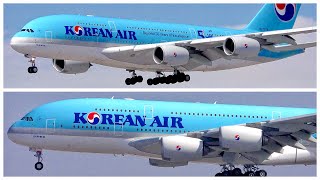 4K KOREAN AIR AIRBUS A380 ARRIVALS amp DEPARTURES AT LAX  PLANE SPOTTING  AUGUST 2019 [upl. by Enailuj319]