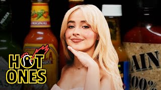 Sabrina Carpenter Talks Nonsense While Eating Spicy Wings  Hot Ones [upl. by Anaidiriv]