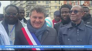 PARIS 8 MAI 2024 CEREMONIE DE DEPOT DE GERBES A LA PLACE DES TIRAILLEURS SENEGALAIS [upl. by Hughett]