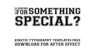 Create Dynamic Intense Typography with these FREE Adobe After Effect Templates aftereffect [upl. by Arait]