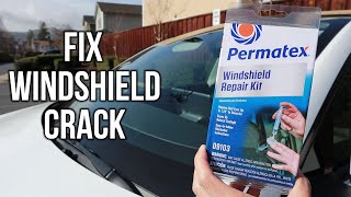 How To Fix Windshield Crack “Bullseye” With Permatex Windshield Repair Kit [upl. by Adnaluoy437]