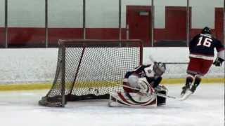 Ice Hockey Drill  Net Drive with Point Shot Goalie Drill [upl. by Marou]