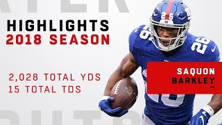 Saquon Barkleys FULL Rookie Highlights [upl. by Tadio]