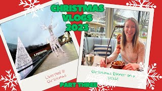 CHRISTMAS VLOGS 🛍 part 3  Come Shopping with me in Liverpool amp Christmas Dinner at The Clubhouse [upl. by Daisie]