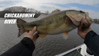 Chickahominy River Bass Fishing in February [upl. by Anirdua]