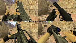 CounterStrike 16 Vanilla Weapons Reanim but in MW2019 MW2022 Weapons Pack Link in Description [upl. by Wadell]