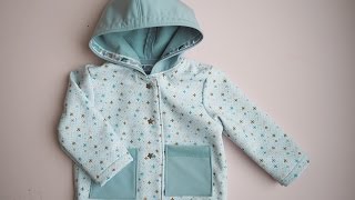 Sewing with soft shell fabric  Baby jacket [upl. by Lazarus]