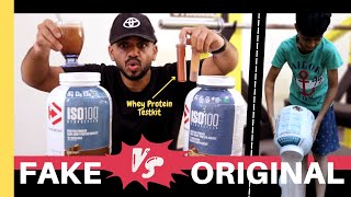 Fake vs Genuine  Shocking  Fake Dymatize ISO 100 Hydrolyzed Whey Protein in Kerala INDIA PROTM [upl. by Stamata]