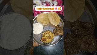 Today lunch thali 🥰🥰shorts subscriberecipe [upl. by Lev]