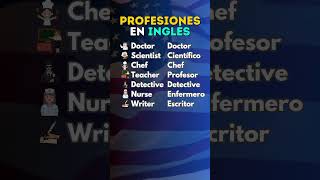 🧑‍⚕️🕵️ Ocupaciones y Profesiones en inglés y español [upl. by Lucretia]