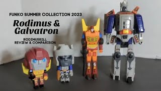 Funko Pop RODIMUS amp GALVATRON 2023 Summer Convention Ltd Edtn amp G1 Comparisons  Rodimusbill Review [upl. by Eirrod]