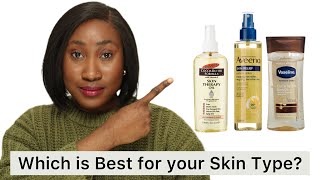 Vaseline Cocoa Radiant Body Oil vs Palmers Skin Therapy Oil vs Aveeno Skin Relief Body Oil Spray [upl. by Terri]