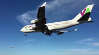 Boeing 747 landing Lanzarote [upl. by Birck54]