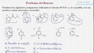 Problema 1 Nomenclatura del benceno [upl. by Shaina791]