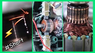 ⚡ShortElectricidad⚡Motor brushed con escobillas o carboncillos funcionando nosvemoseneltaller [upl. by Mars568]