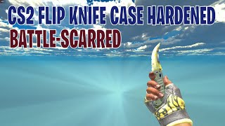 Flip Knife Case Hardened BattleScarred  CS2 Skin Showcase 491 [upl. by Edrock598]