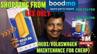 Shopping AUDIVOLKSWAGEN spares from BOODMO Unboxing Airfilter Oilfilter VW polo vento Itna sasta [upl. by Tipton]