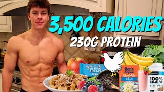 Full Day of Eating 3500 Calories  High Protein Diet to Build Muscle and Get Stronger [upl. by Cyb]