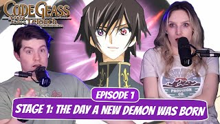 LELOUCH GAINS A POWER  Code Geass Couple Reaction  Ep 1 quotStage 1 The Day a New Demon Was Bornquot [upl. by Anavrin745]