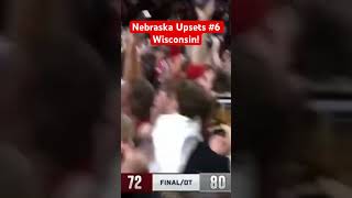 Nebraska Basketball Upsets 6 Wisconsin and Storms the Court [upl. by Isteb]