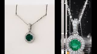 🌟 Celebrate May Birthdays in Style 🌟Gift of Elegance Emerald amp Diamond Pendant for May Birthdays [upl. by Eibo]