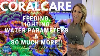 Coral Care  Feeding Lighting Reef Parameters amp More  Mindis Coral Reef [upl. by Banquer]