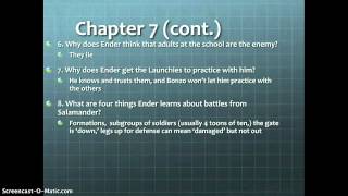 Enders Game Study guide chapters 78 [upl. by Ulysses]