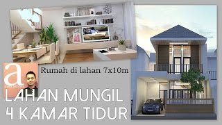 Rumah lahan 7x10m dengan 4 kamar tidur kode 065 [upl. by Durant880]