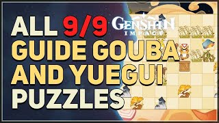 All 9 Guide Gouba and Yuegui Puzzles Genshin Impact [upl. by Lexa]