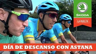 Día de descanso con Astana  Ibon Zugasti  La Vuelta con Škoda [upl. by Nitas843]