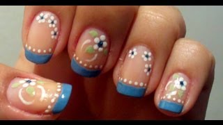 Unhas Francesinhas Decoradas Manual Bela e Simples [upl. by Atsedom]