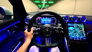 2022 Mercedes C Class AMG  NIGHT Drive C220d FULL Review Interior Exterior [upl. by Stephie939]