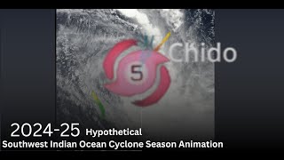 202425 Hypothetical Southwest Indian Ocean Cyclone Season Animation [upl. by Leruj]