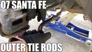 How to Change Hyundai Santa Fe Outer Tie Rod Ends 20062012 [upl. by Neroc]