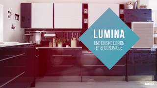 Gamme LUMINA  la cuisine aménagée moderne et ergonomique [upl. by Zalea]