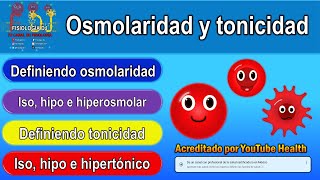 Osmolaridad y tonicidad  Solución isotónica  Solución hipertónica  Solución hipotónica [upl. by Yajnas742]