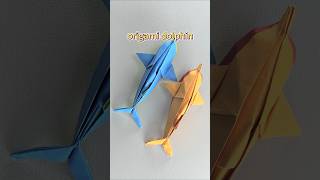 How to Make an Origami Dolphin  Full video on the channel origami paper origamitutorial [upl. by Yuille]