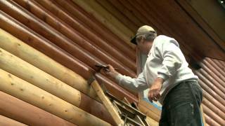 How to Apply Log Home Stain [upl. by Meghan70]