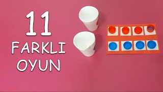 11 Farklı Okul Öncesi Çocuk Oyunları ve Yapımı Anaokulu Etkinlikleri [upl. by Funda]