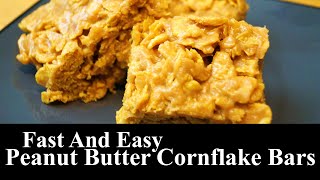 Peanut Butter Cornflake Bars  Quick amp Easy Recipe  4 Ingredients  The Southern Mountain Kitchen [upl. by Anaderol]