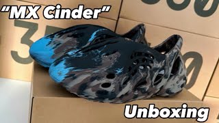 YEEZY FOAM RUNNER MX CINDER BLUE UNBOXING amp REVIEW [upl. by Navetse472]