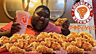 Popeyes Mukbang with story time [upl. by Learrsi580]