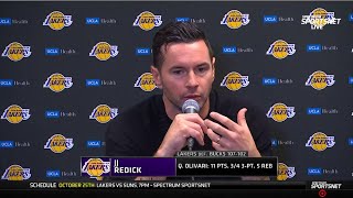 JJ Redick said Quincy Olivari quotchanged the gamequot after Lakers def Bucks 107102 [upl. by Aerdnael]