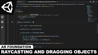 AR Foundation with Unity3d and Adding Dragging Functionality with AR Raycast and Physics Raycast [upl. by Hurwit616]