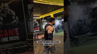 Side lateral raise  shoulder workout  behind the back cable lateral raise youtubeshorts short [upl. by Clyve]