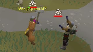 Pretending to be a F2P Pker [upl. by Aerdnaid]