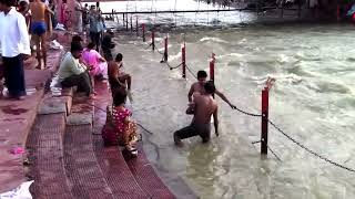 Haridwar Ganga Nadi The Sacred Ganges River in Haridwar India [upl. by Addam]